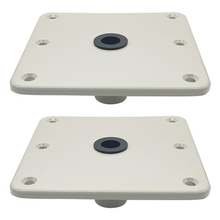 Feeuid 2pcs Base Plate de Socle de Siège de Bateau 7" X 7" Pivotant Bateau Chaise Base pour la Plupart des Bateaux de Pêche Mari