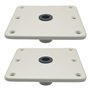 Feeuid 2pcs Base Plate de Socle de Siège de Bateau 7" X 7" Pivotant Bateau Chaise Base pour la Plupart des Bateaux de Pêche Mari