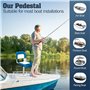 Feeuid 2pcs Base Plate de Socle de Siège de Bateau 7" X 7" Pivotant Bateau Chaise Base pour la Plupart des Bateaux de Pêche Mari