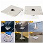 Feeuid 2pcs Base Plate de Socle de Siège de Bateau 7" X 7" Pivotant Bateau Chaise Base pour la Plupart des Bateaux de Pêche Mari