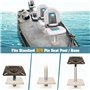 Feeuid 2pcs Base Plate de Socle de Siège de Bateau 7" X 7" Pivotant Bateau Chaise Base pour la Plupart des Bateaux de Pêche Mari
