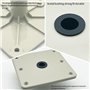 Feeuid 2pcs Base Plate de Socle de Siège de Bateau 7" X 7" Pivotant Bateau Chaise Base pour la Plupart des Bateaux de Pêche Mari