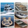 Feeuid 2pcs Base Plate de Socle de Siège de Bateau 7" X 7" Pivotant Bateau Chaise Base pour la Plupart des Bateaux de Pêche Mari