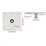Feeuid 2pcs Base Plate de Socle de Siège de Bateau 7" X 7" Pivotant Bateau Chaise Base pour la Plupart des Bateaux de Pêche Mari
