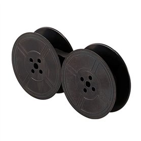 Lot de 1 rouleau d'encre pour machine à écrire - Double bobine - Pour la plupart des machines à écrire (noir)