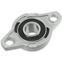 Bonkshire KFL001 Lot de 12 roulements à paliers auto-alignants 12 mm avec palier à bride en alliage de zinc Boîtier de roulement