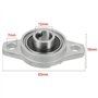 Bonkshire KFL001 Lot de 12 roulements à paliers auto-alignants 12 mm avec palier à bride en alliage de zinc Boîtier de roulement