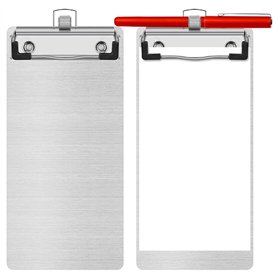 Kissmii Porte-bloc en aluminium avec porte-stylo 4