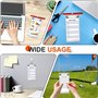 Kissmii Porte-bloc en aluminium avec porte-stylo 4,1 x 8,4 cm Mini porte-bloc A5 pour bureau, école