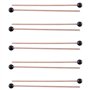 ZIUTPDAX Lot de 10 baguettes en caoutchouc souple avec poignée en bois pour glockenspiel