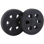 Booso 55X13mm Ensemble de 2 Roues pour Bagages Roues de Rechange Kit pour Bagages PU Ensemble de Réparation Roulements Roues Piv