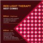 Asyduey Prise UE, Dispositif de ThéRapie par la LumièRe Rouge 220V - Panneau LED 45W Deep 660Nm et Combo de LumièRe LED Proche I