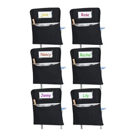 Kdouehg 6 Pièces Poche de Rangement de Chaise Sac de Chaise Poches de Chaise pour Salles de Classe Poches de Chaise D'Étudiant O