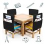 Kdouehg 6 Pièces Poche de Rangement de Chaise Sac de Chaise Poches de Chaise pour Salles de Classe Poches de Chaise D'Étudiant O