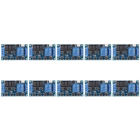 IGUATU 10X -521 Temporisation Numérique 1 Voie Relais Déclencheur Cycle Minuterie Commutateur de Retard Carte de Circuit Imprimé