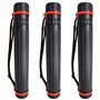 KIKAPA Lot de 3 tubes télescopiques en plastique PE noir pour affiches