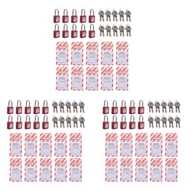 Fivetwofive 30 de Verrouillage Rouges avec 30 ÉTiquettes de Verrouillage