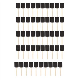 CENMEN Lot de 50 pinceaux de peinture en bois éponge en mousse de 5 cm pour acrylique