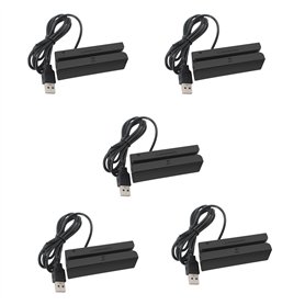 Bonkshire 5X MSR90 USB Lecteur de Carte à Bande Magnétique Lecteur de Carte Bande 3 Pistes Mini Swiper pour USB PC