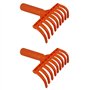 Rinteea 2X Têtes de Râteau à Olives 9 Dents Râteau Multifonction en Plastique Pelle Râteau de Cueillette D'Olives Outils de Jard