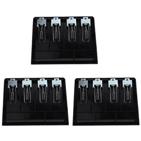 Giwnhvx 3X Pochette Rigide Caisse de Caisse Enregistreuse Nouveau Classifier Magasin Caissette à Monnaie Coffret à Tiroir-Caisse