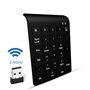 yilin Clavier numérique USB 2,4 G sans 27 touches multifonction pour ordinateur de bureau ou tablette Noir