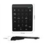 yilin Clavier numérique USB 2,4 G sans 27 touches multifonction pour ordinateur de bureau ou tablette Noir