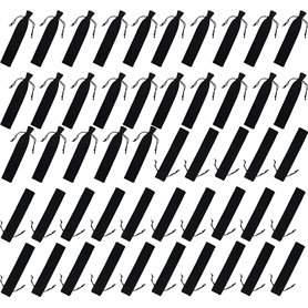 Fvoagaou Lot de 100 à crayons en velours noir avec cordon de serrage - Porte-stylo individuel - Pour l'école