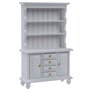 Tlilyy Bibliotheque Cabinet Multifonctionnel en Bois Mobilier Miniature pour 1/12 de Poupee - Blanc