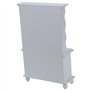 Tlilyy Bibliotheque Cabinet Multifonctionnel en Bois Mobilier Miniature pour 1/12 de Poupee - Blanc