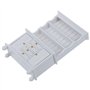 Tlilyy Bibliotheque Cabinet Multifonctionnel en Bois Mobilier Miniature pour 1/12 de Poupee - Blanc