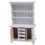 Tlilyy Bibliotheque Cabinet Multifonctionnel en Bois Mobilier Miniature pour 1/12 de Poupee - Blanc