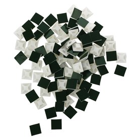 Sujurio 100 pieces Auto-Adhesif en plastique Serre-cable 3mm Attache de cable Base de Ventouse