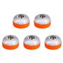 Rfeeuubft 5Pcs V16 Feux de Signalisation LED d'urgence Blancs et Jaunes avec Une Base Magnétique