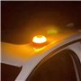 Rfeeuubft 5Pcs V16 Feux de Signalisation LED d'urgence Blancs et Jaunes avec Une Base Magnétique, Lampe de Sécurité Routière