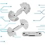 Spactz Calibre pour rayon en acier inoxydable, ensemble de jauges pour raccord avec rayon pour instrument de mesure interne conv