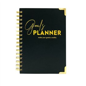 Wresetly Planificateur hebdomadaire mensuel pratique organiseur personnel bloc-notes agenda planificateur scolaire cadeau noir
