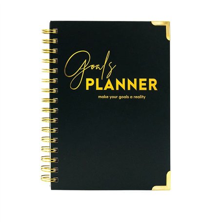 Wresetly Planificateur hebdomadaire mensuel pratique organiseur personnel bloc-notes agenda planificateur scolaire cadeau noir