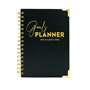 Wresetly Planificateur hebdomadaire mensuel pratique organiseur personnel bloc-notes agenda planificateur scolaire cadeau noir