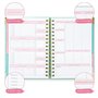 Wresetly Planificateur hebdomadaire mensuel pratique organiseur personnel bloc-notes agenda planificateur scolaire cadeau noir