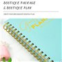 Wresetly Planificateur hebdomadaire mensuel pratique organiseur personnel bloc-notes agenda planificateur scolaire cadeau noir