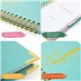 Wresetly Planificateur hebdomadaire mensuel pratique organiseur personnel bloc-notes agenda planificateur scolaire cadeau noir