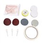 Yominerr Kit de Polissage en Verre Verre Verre Strot de Polissage Padhage Laine de Polissage Felt Roule Rayon Péle de Polissage 