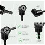Sujurio 18 Gadgets Porte-Embouts Porte-Embouts, Adaptateur de Perceuse à Angle Droit, Adaptateur de Douille de Perçage 1/4 Pouce