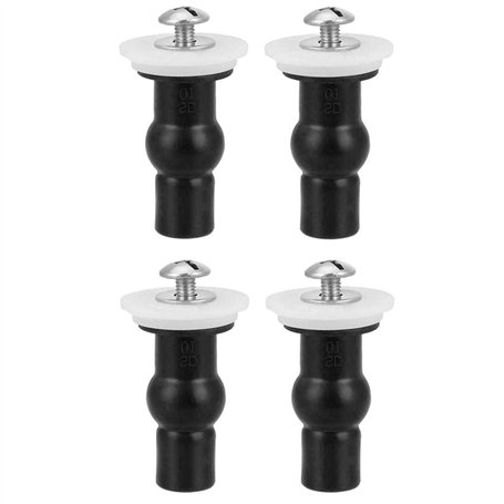 ICECHEN Lot de 4 Vis de SièGe de Toilette CharnièRes de SièGe de Toilette Boulon Expansible éCrous SupéRieurs en Caoutchouc Fixa