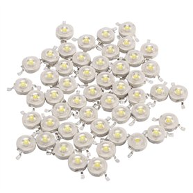 Mengmen 50Pcs 1W Diode Haute Blanc Froid Led Perles 1 Watt Lampe 3V-3.4V