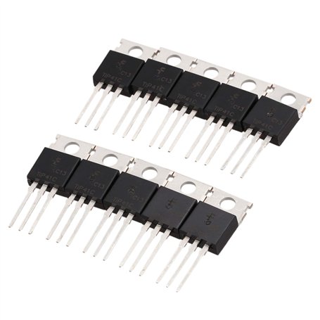 GOSER 10 Pcs 3 broches NPN TO-220 Transistors de 100 V 6A TIP41C