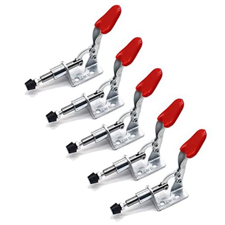 Daroplo Lot de 5 verrous de traction 301AM - Réglable - Pince de levage - Pince de levage - Pince à levier push-pull - Libératio