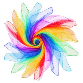 Kissmii Ensemble de 24 Pièces de Foulards de Jonglerie pour Enfants. Ensemble de Foulards de Danse pour Classe de Musique. Foula