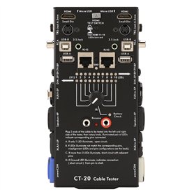 Iyalezirk Testeur de Ligne Multifonction CT-20 Testeur de Ligne de Signal Audio XLR Compatible CT-20
